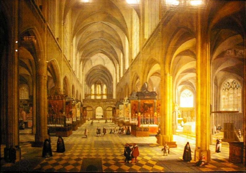 Pieter Neefs Interior of Antwerp Cathedral oil painting picture